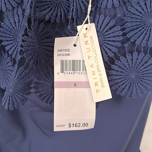 NWT~Trina Turk  One Piece Navy Swimsuit SZ 6 - Picture 4 of 5